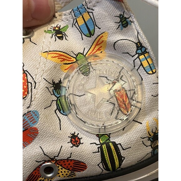 Converse Chuck Taylor All Star Hi Top Sneakers White Insect 670704F Youth 13 - Picture 7 of 9